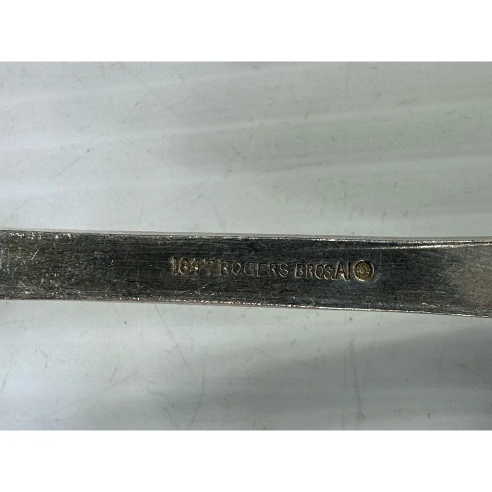4 Vintage Lot 1847 Rogers Brothers HERITAGE Silver Plate Serving Spoon 9